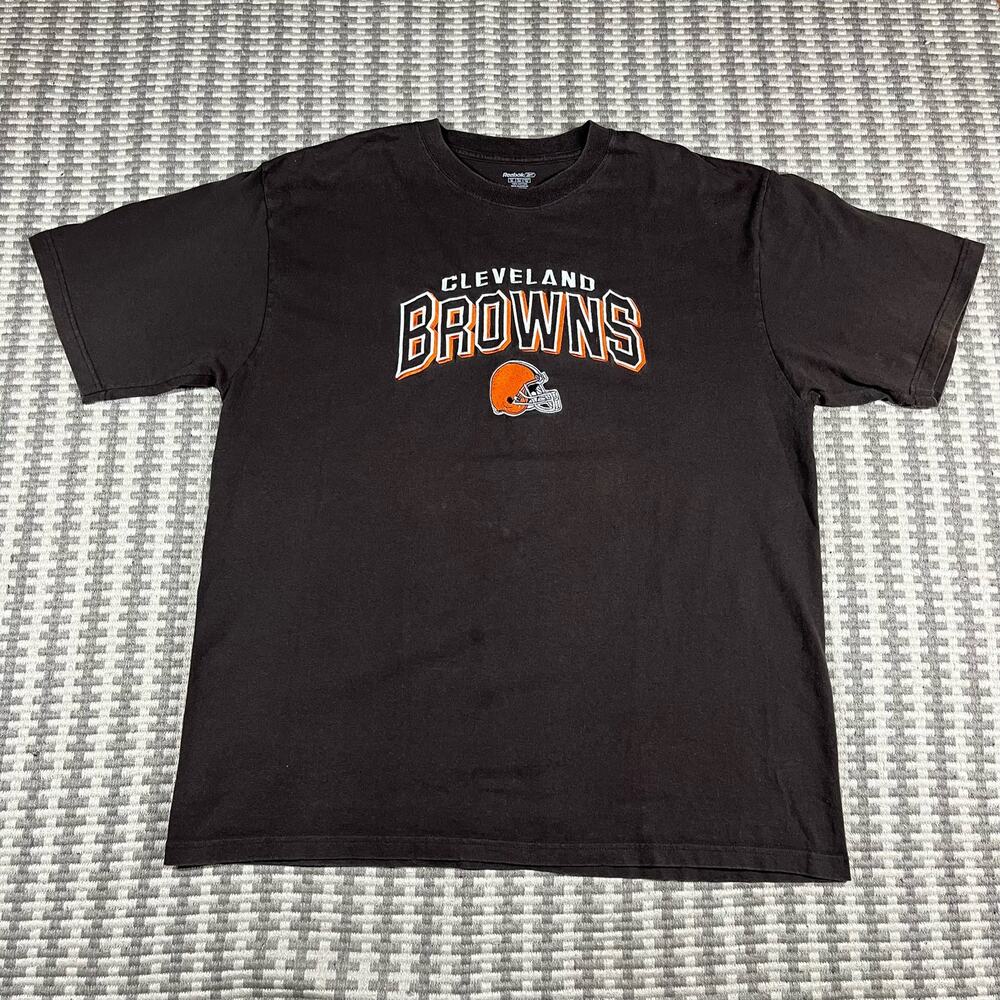Reebok NFL Cleveland Browns Embroidered brown Tee T‎ Shirt Men’s Sz XL Preowned